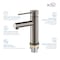 Kibi Circular X Single Handle Bathroom Vanity Sink Faucet KBF1010TT - alternate 2